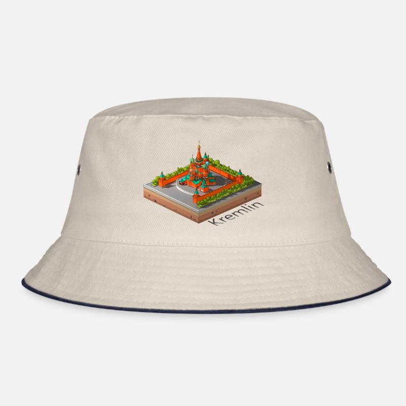 Geometric low poly The Kremlin Bucket Hat