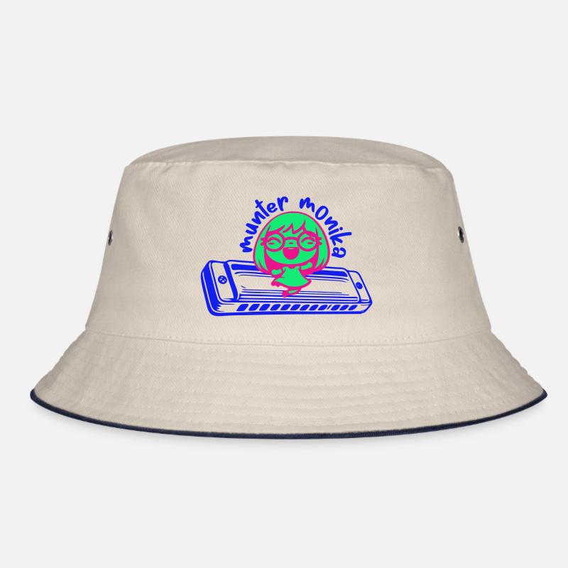 lively monika dancing on the harmonica Bucket Hat