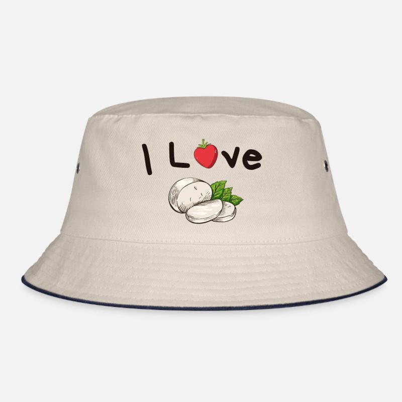 I Love Tomato Mozzarella Bucket Hat