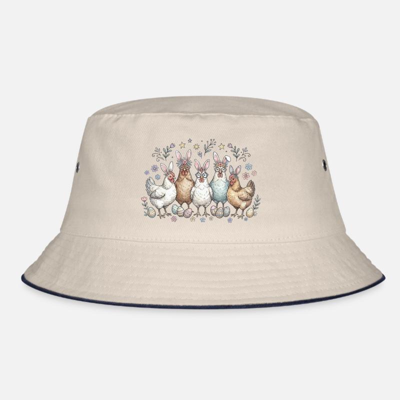 Easter bunny gang with eggs Bucket Hat