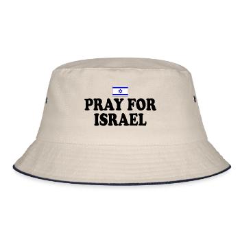 Pray for israel - Bob - blanc cassé/bleu marine - Devant