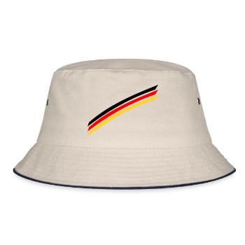 Germany flag - Bucket Hat - ecru/navy - Front
