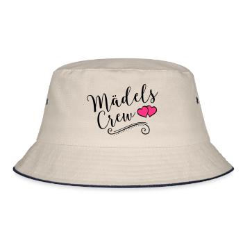 maedels crew heart - Bucket Hat - Natur/Navy - Vorne