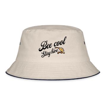 Bienen und Honig - Bee Cool Stay Hive - Bucket Hat - Natur/Navy - Vorne