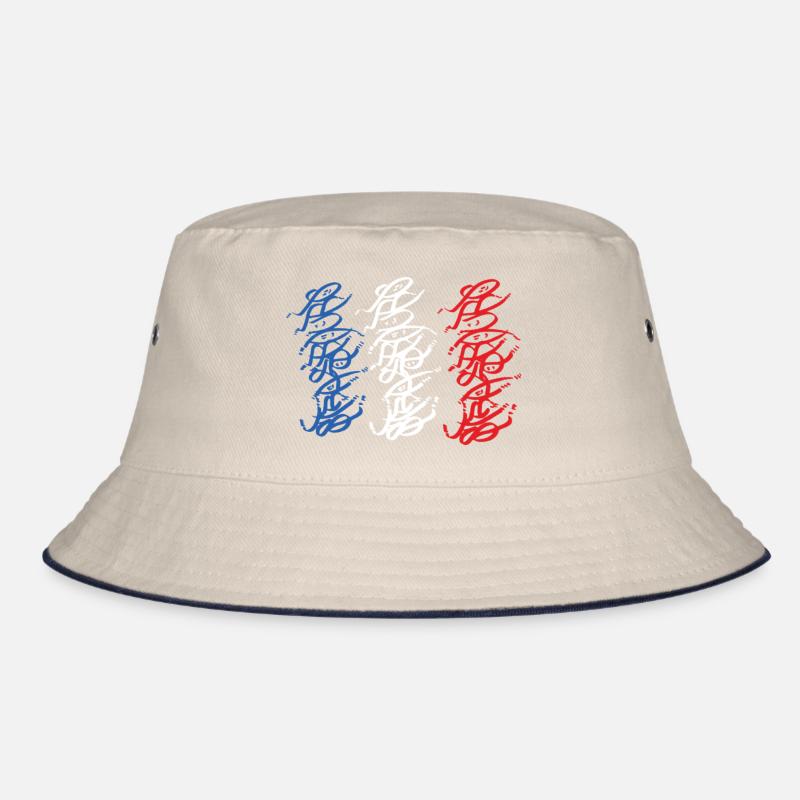 Tricolor Strasbourg Graffiti Pullover Hoodie Bucket Hat