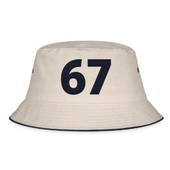 6 7 – Flämische Jugendwortgestaltung - Bucket Hat - Natur/Navy - Vorne