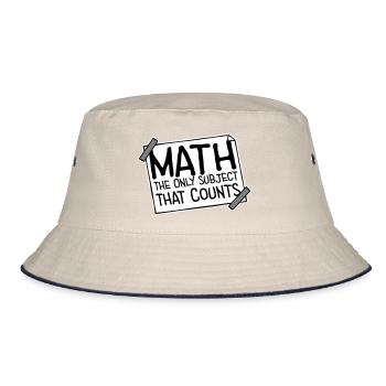 Math The Only Subject That Counts Nerd Mathe Logo - Bucket Hat - ecru/navy - Front