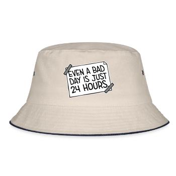 Même une mauvaise journée n’est qu’un proverbe motivant 24 heures sur 24 - Bob - blanc cassé/bleu marine - Devant