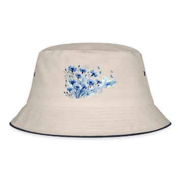Bleuet au design onirique – l’élégance de la nature - Bob - blanc cassé/bleu marine - Devant