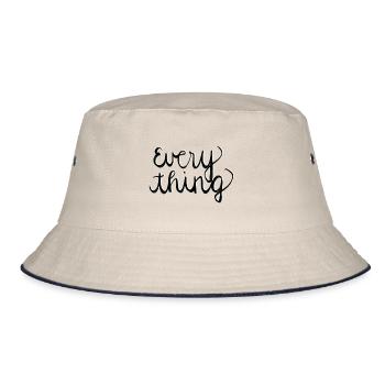 Everything - Bucket Hat - ecru/navy - Front