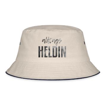 Alltags Heldin - Bucket Hat - Natur/Navy - Vorne