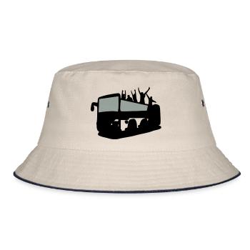 Tour Bus & tourist - Bucket Hat - ecru/navy - Front