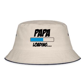 Papa Loading... - Bucket Hat - Natur/Navy - Vorne