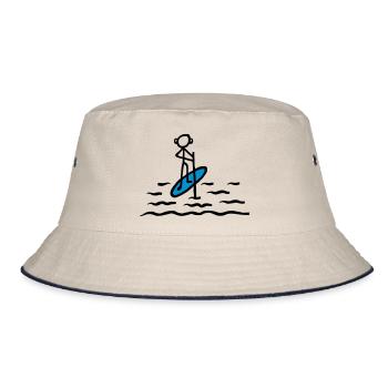 Paddling SUP - V2 - Bucket Hat - ecru/navy - Front