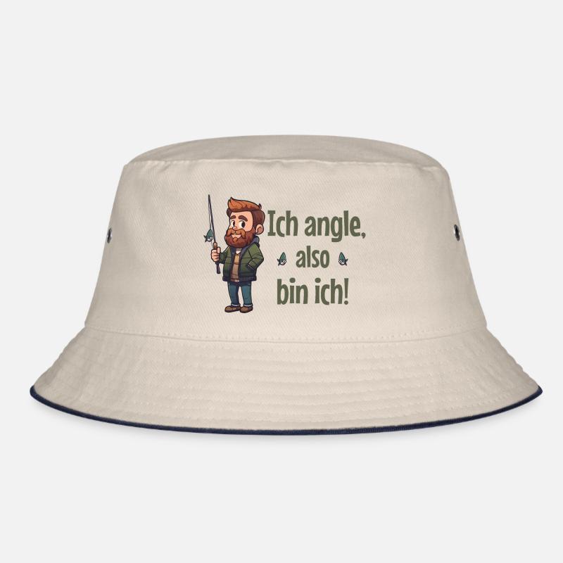 Ich angle, also bin ich! - Angler Bucket Hat