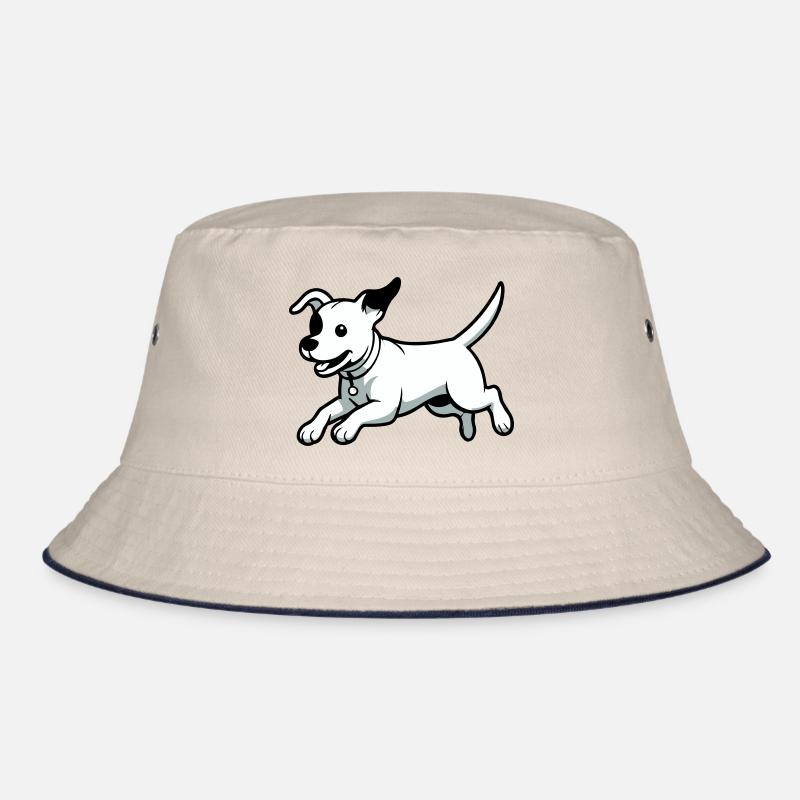 Playful Dog Cartoon Bucket Hat