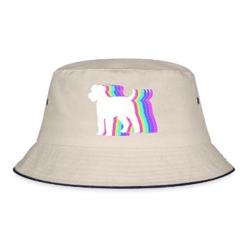 Wheaten Terrier - Bucket Hat - Natur/Navy - Vorne