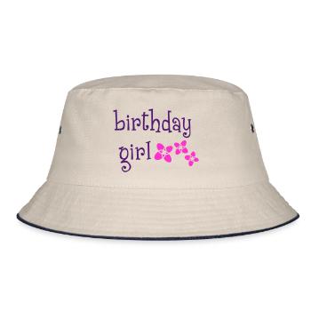 "Birthday Girl" - Bob - blanc cassé/bleu marine - Devant