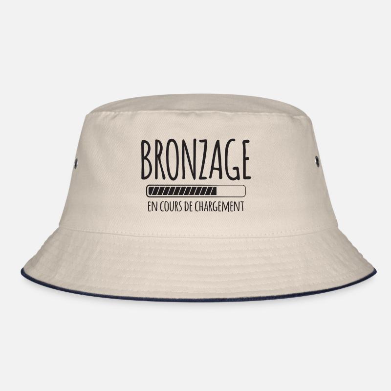 Tan Loading, Summer, Vacation, French Bucket Hat