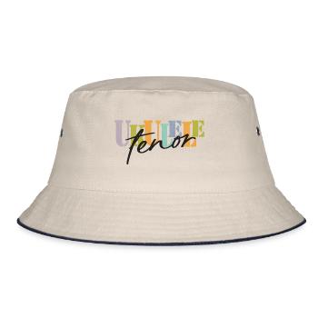 Tenor Ukulele bunt und schwarz - Bucket Hat - Natur/Navy - Vorne