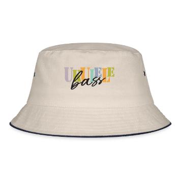 Ukulele Bass bunt und schwarz - Bucket Hat - Natur/Navy - Vorne
