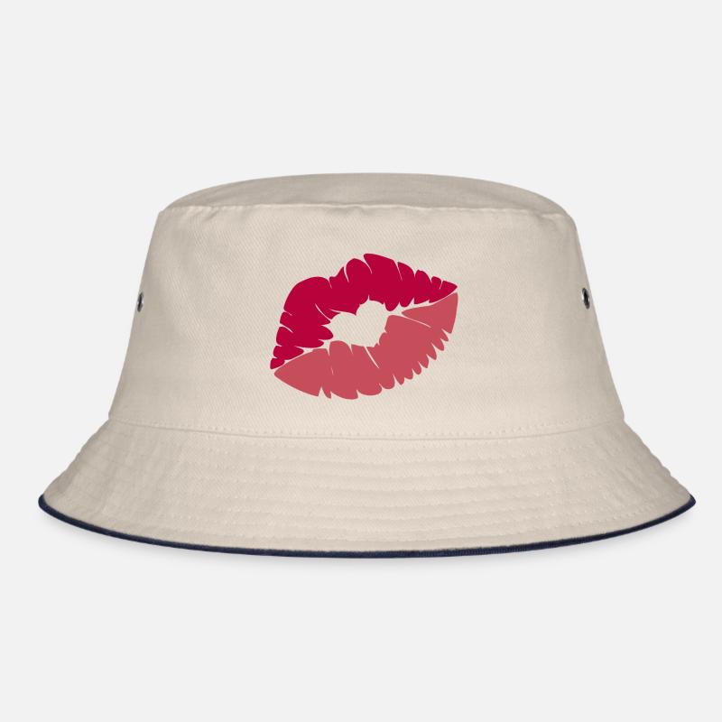 Embrasser la bouche avec le coeur - Bob - blanc cassé/bleu marine