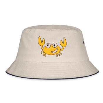 Krebs - Bucket Hat - Natur/Navy - Vorne