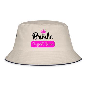 bride support team - Bucket Hat - Natur/Navy - Vorne