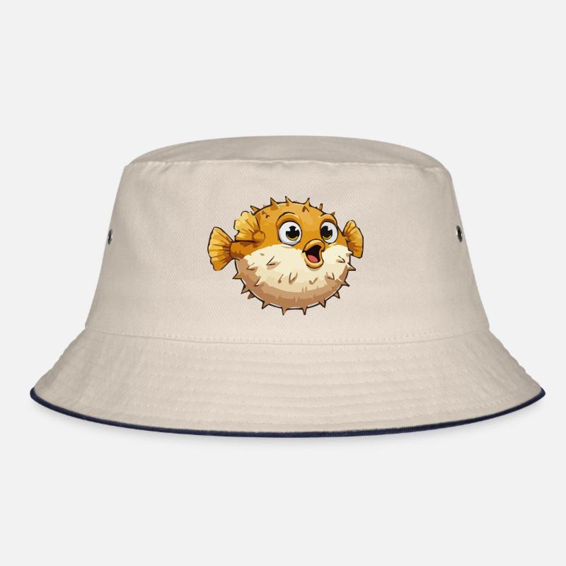 Puffer Fish Comic Bucket Hat