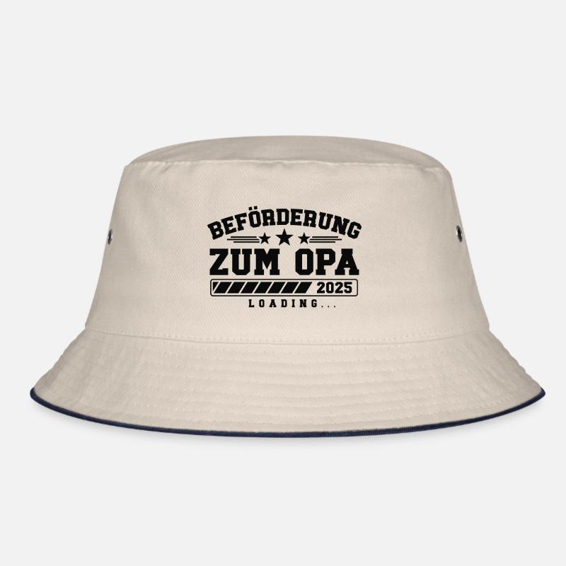 Beförderung zum Opa 2025 loading - Bucket Hat - Natur/Navy