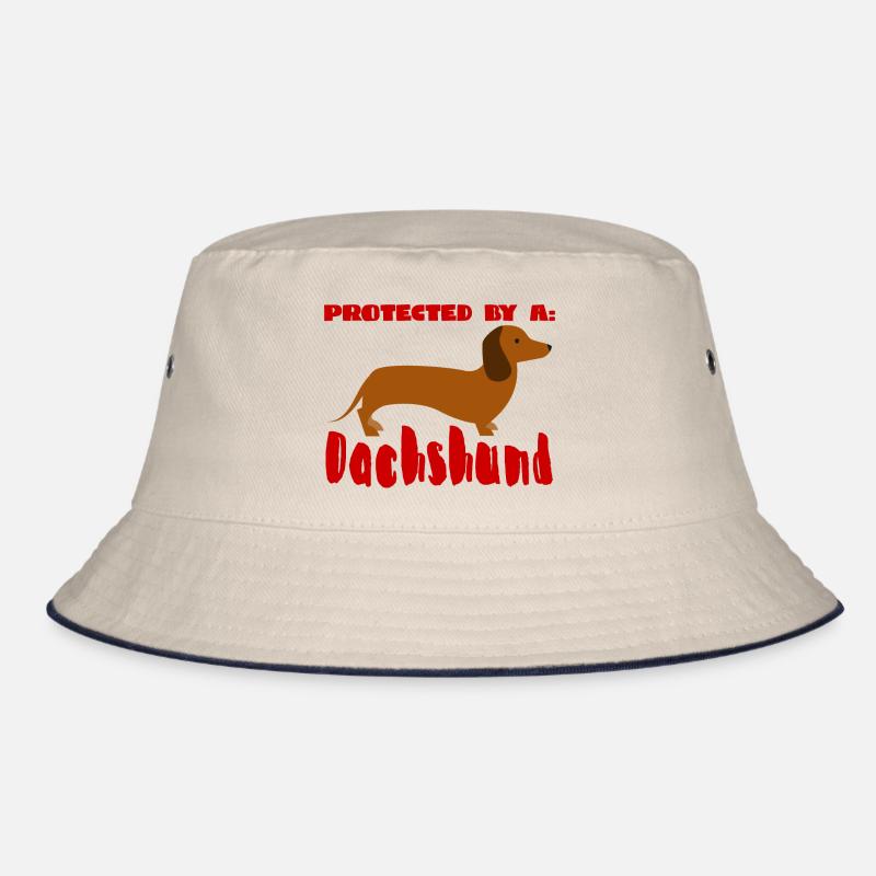 Dackel / Dachshund: Protected by a Dachshund Bucket Hat
