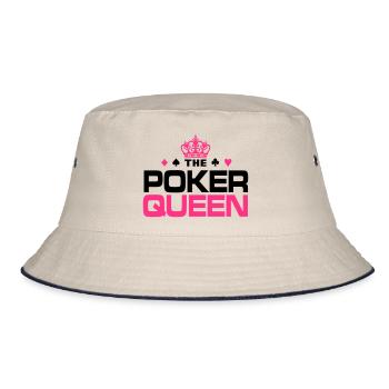 Poker Queen - Bucket Hat - Natur/Navy - Vorne