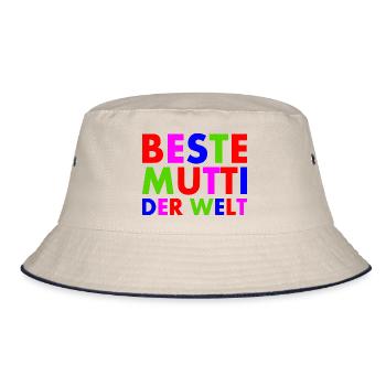 Beste mutti der welt - Bucket Hat - Natur/Navy - Vorne