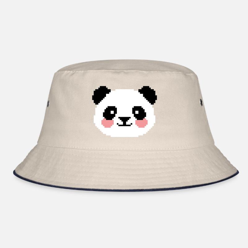 8bit Panda - Bucket Hat - Natur/Navy