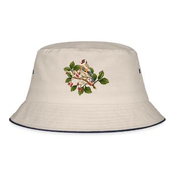 Bunter Vogel - Bucket Hat - Natur/Navy - Vorne