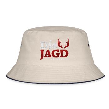 Die Jagd ist vorbei - Bucket Hat - Natur/Navy - Vorne