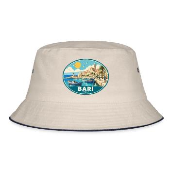 Erleben Sie Bari an der italienischen Adriaküste - Bucket Hat - Natur/Navy - Vorne