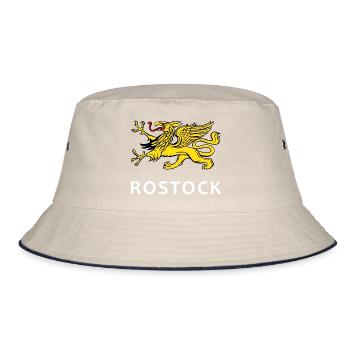 Rostock - Stolz auf der Brust - Bucket Hat - Natur/Navy - Vorne