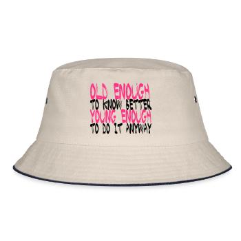 Birthday Shirt - Best Quotation - Bucket Hat - ecru/navy - Front