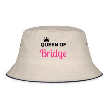 bridge / bridgeur / bridgeuse / cartes - Bob - blanc cassé/bleu marine - Devant