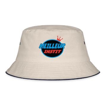 BESTER LEHRER - Bucket Hat - Natur/Navy - Vorne
