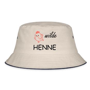 wilde Henne - Bucket Hat - Natur/Navy - Vorne