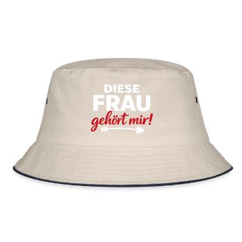 CETTE FEMME m’appartient Cadeau de partenaire pour les couples - Bob - blanc cassé/bleu marine - Devant