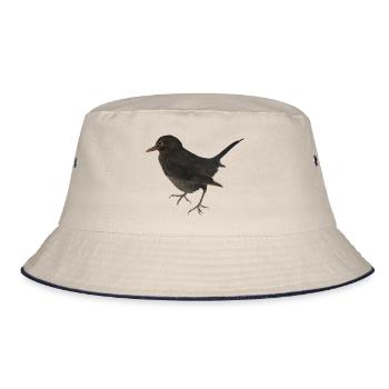 Amsel - Bucket Hat - Natur/Navy - Vorne