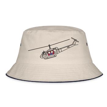 Bell UH1D - SAR / Notarzt - Bucket Hat - Natur/Navy - Vorne