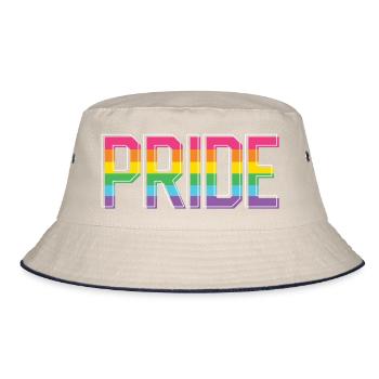 Pride Month LGBT - Pride! - Bucket Hat - Natur/Navy - Vorne