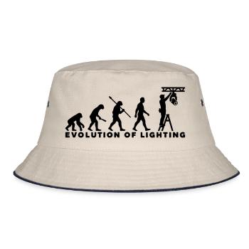 Evolution of Lighting – Veranstaltungstechnik - Bucket Hat - Natur/Navy - Vorne