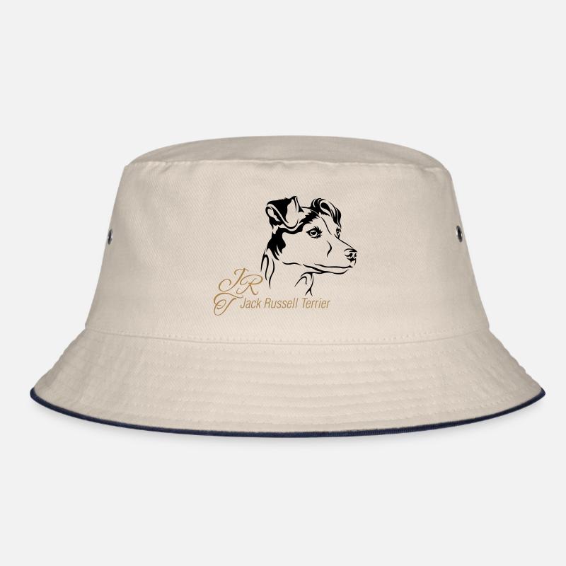 Jack Russell Terrier - Bucket Hat - Natur/Navy
