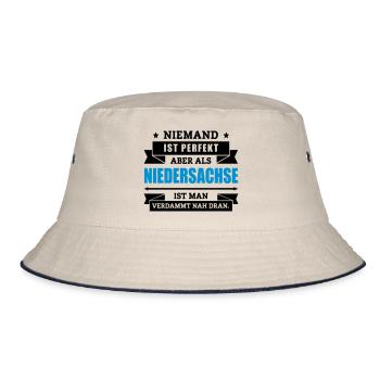Funshirt Niedersachse - Bucket Hat - Natur/Navy - Vorne