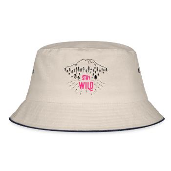 Stay Wild - Bucket Hat - Natur/Navy - Vorne